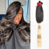 qvr silky straight black blonde highlights sew in hair extensions with black human hair bundles