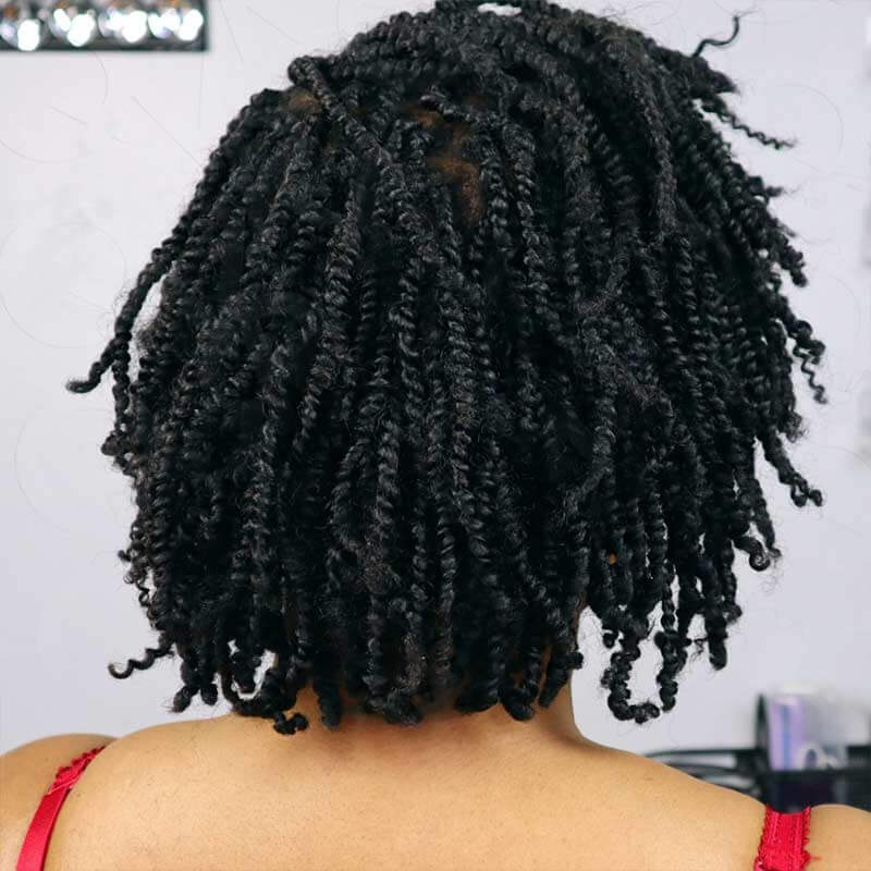 black colored passion twist braiding hair for mini twists
