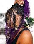 natural black/purple passion twist hair for mini twists