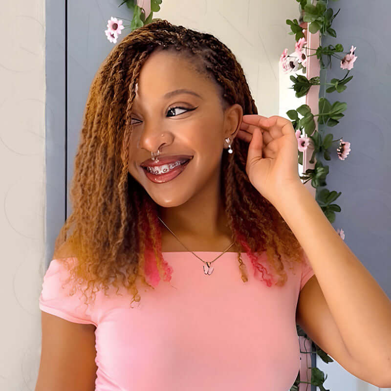 qvr hair colorful afro kinky bulk human hair extensions