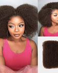 brown afro kinky bulk human hair 