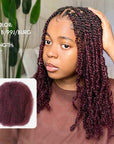 mixed dark burgundy color afro kinky bulk human hair for mini twists