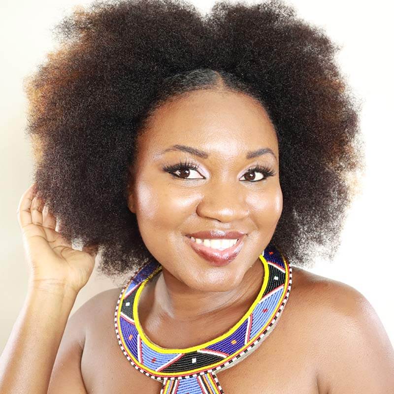 black natural afro kinky bulk human hair