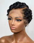 new ocean wave short pixie cut wigs for black women