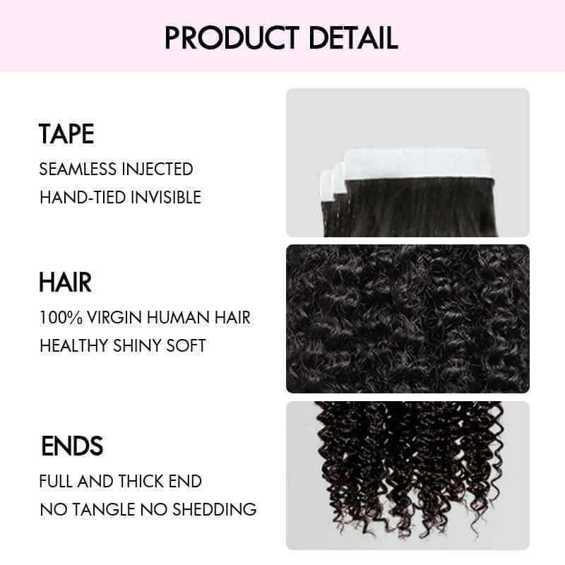 details about qvr seamless kinky curly afro hair extensions