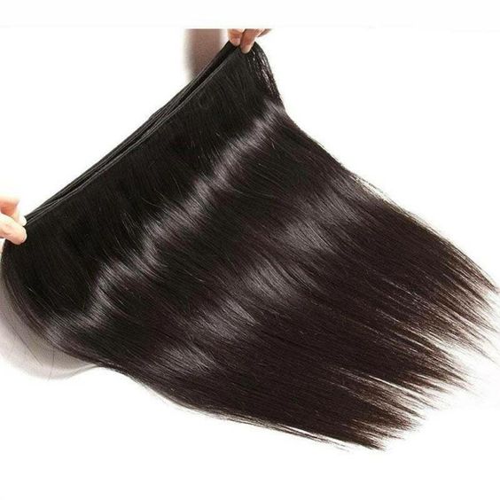 glossy look natural black silky straight human hair bundles hair weave