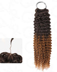 Small kinky curly crochet human hair extension in 