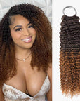 qvr reusuable ombred small kinky curly crochet human hair extensions
