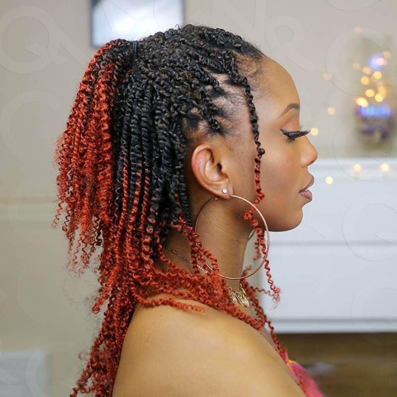 t2/350 copper ends passion twist braiding hair