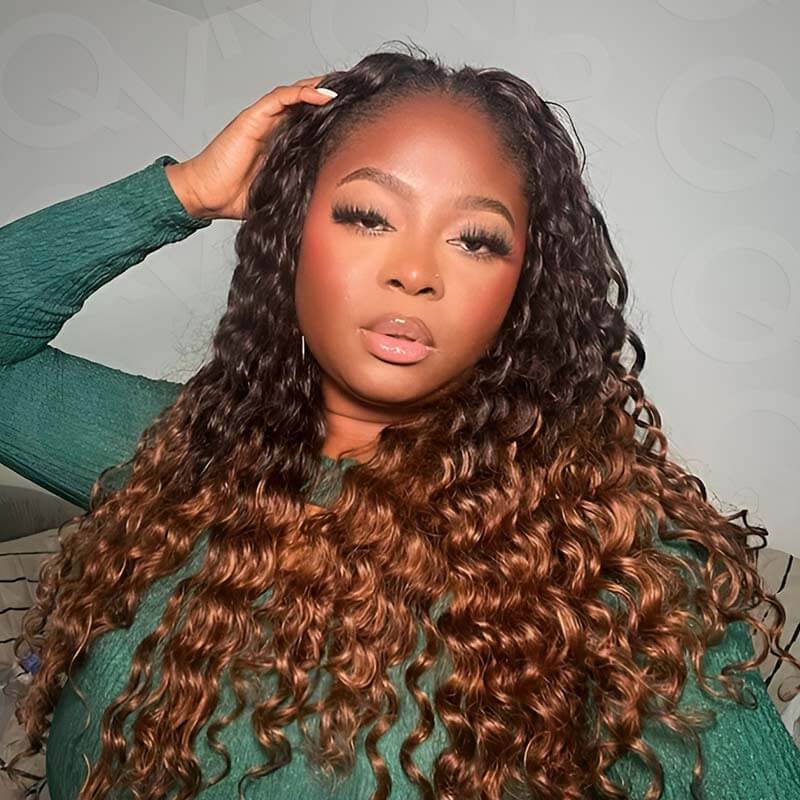 ombre brown crochet human hair extensions