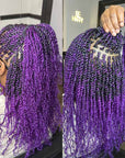 kinky twists done by qvr purple colored afro kinky hair 