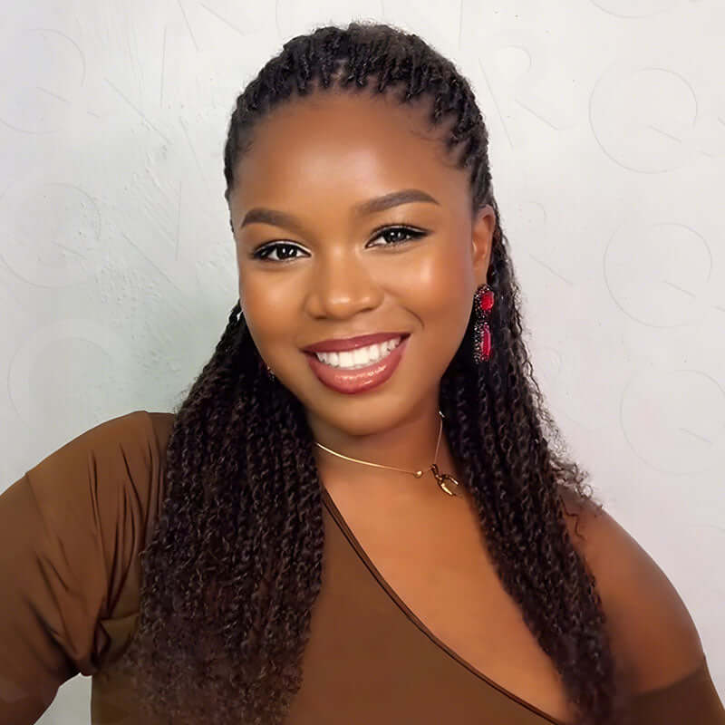 dark brown color afro kinky bulk hair human hair extesnions