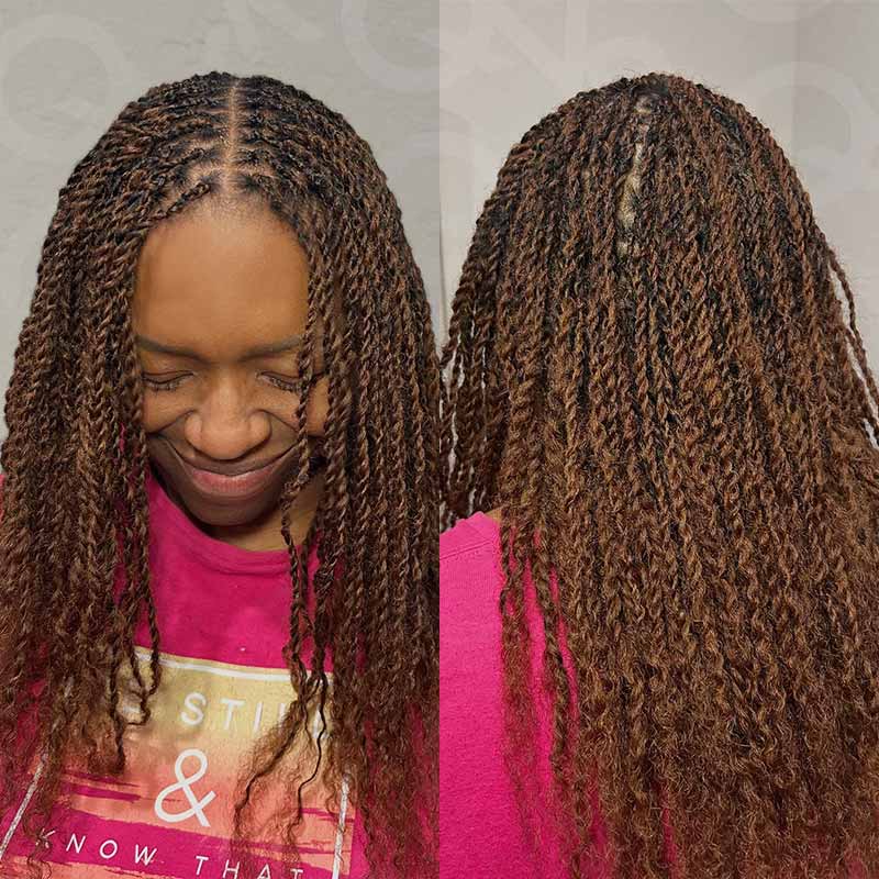 highlighted afro kinky bulk human hair for braiding