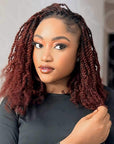reddish brown colored afro kinky bulk for mini twists
