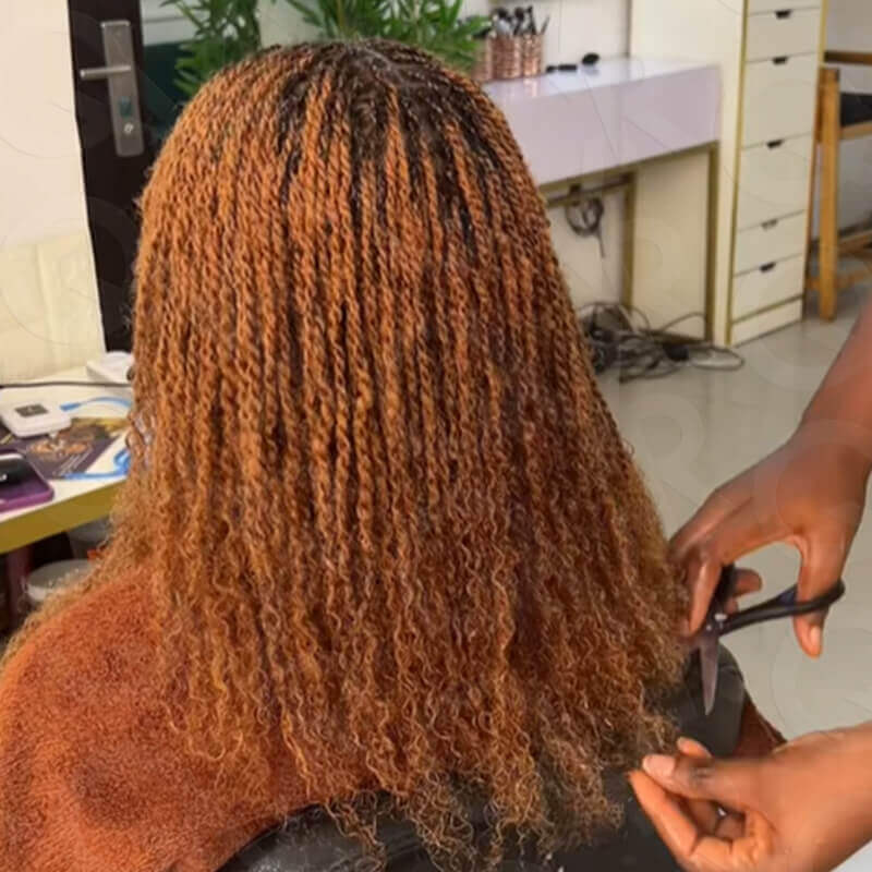 27/30 mixed color afro kinky human hair bulk