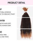 details of qvr human hair ombre auburn spring twist extensions