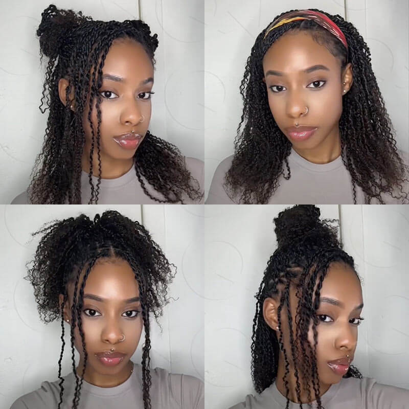 bouncy ombre human hair spring twist hair for afro-textured hair