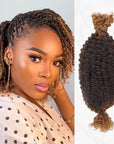 QVR Ombre Afro Kinky Bulk Braids Hair Extensions for Passion Twists & Locs