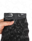 blendable kinky straight clip in human hair extensions