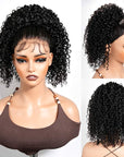 QVR Drawstring Ponytail Extension Twist Curly Human Hair Ponytail Hairstyle