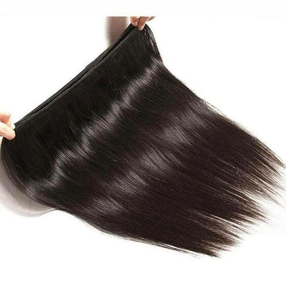 raw hair bundles silky straight hair texture glossy look