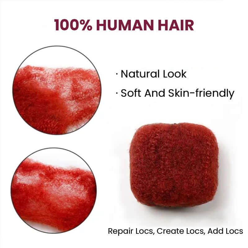 fire red natural look afro kinky bulk human hair