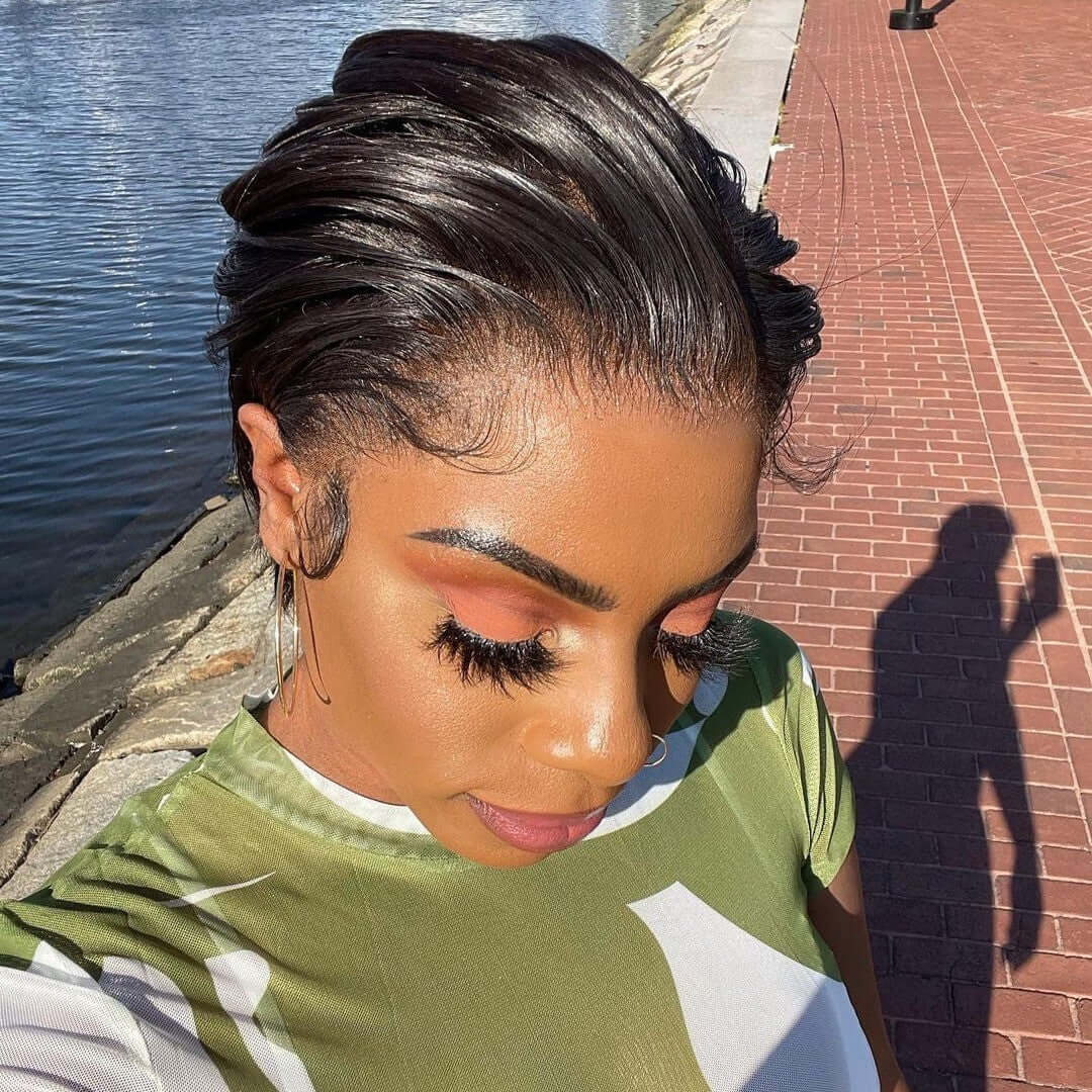 qvr wigs short pixie cut wig for stylish black women