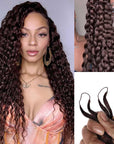 dark brown color water wave crochet hair extensions