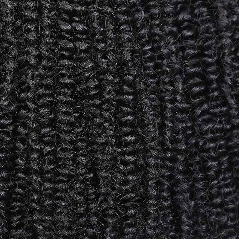 hair texture of natural black afro kinky curly clip in human hair extensions