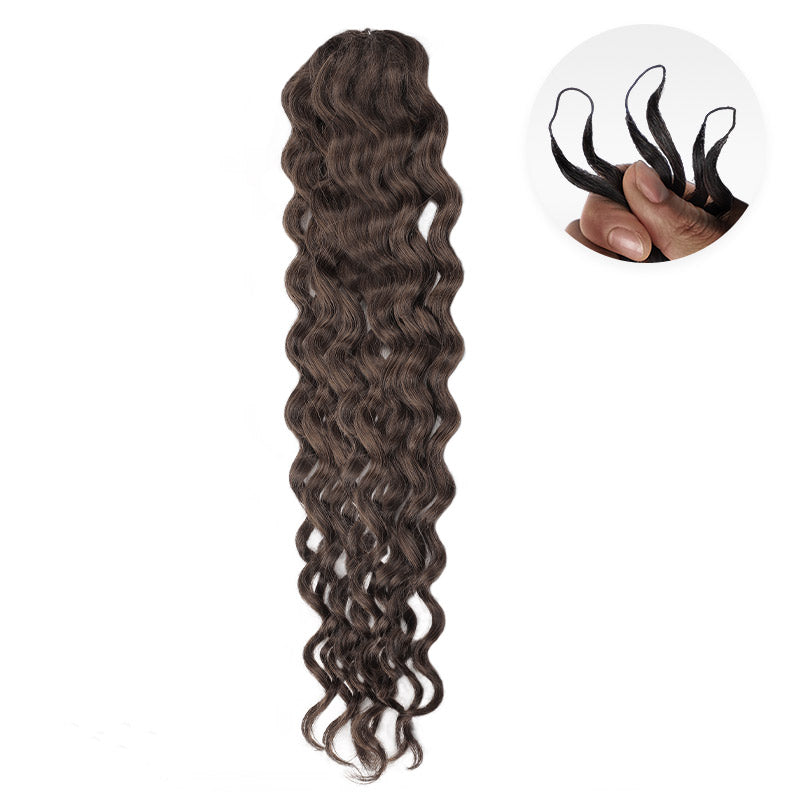 CLEARANCE SALE| Deep Brown #2 Color Water Wave Crochet Braid Human Hair Extensions