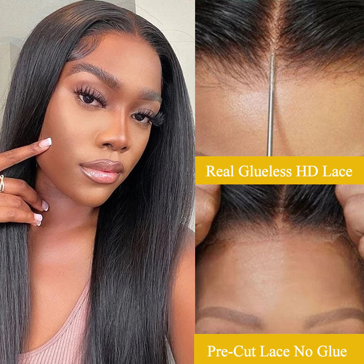 natural-looking wear and go glueless wig with silky texture