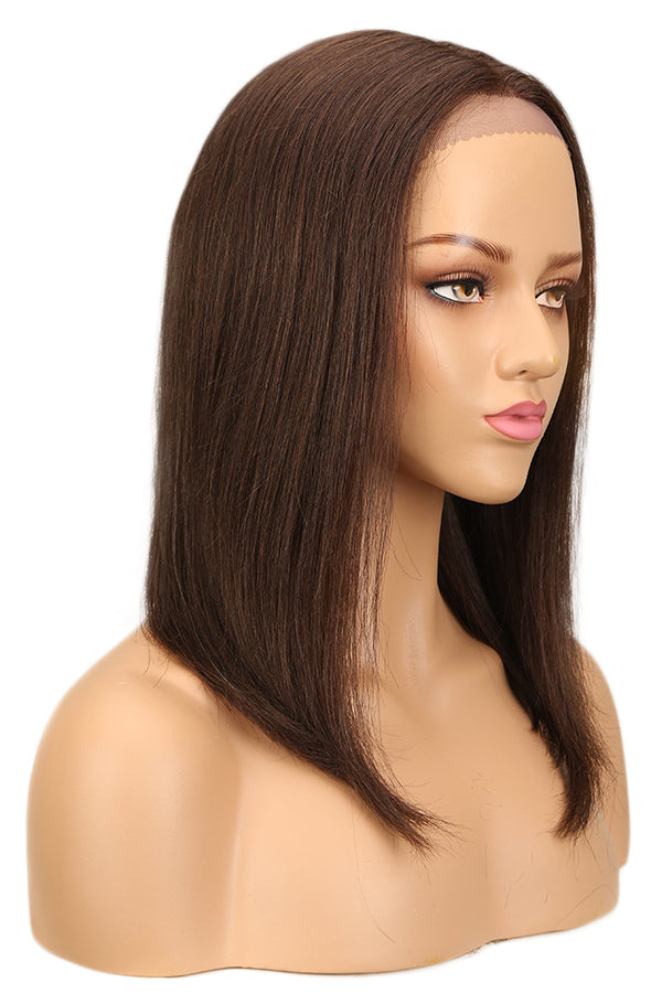 dark brown color short bob wigs for effortless style