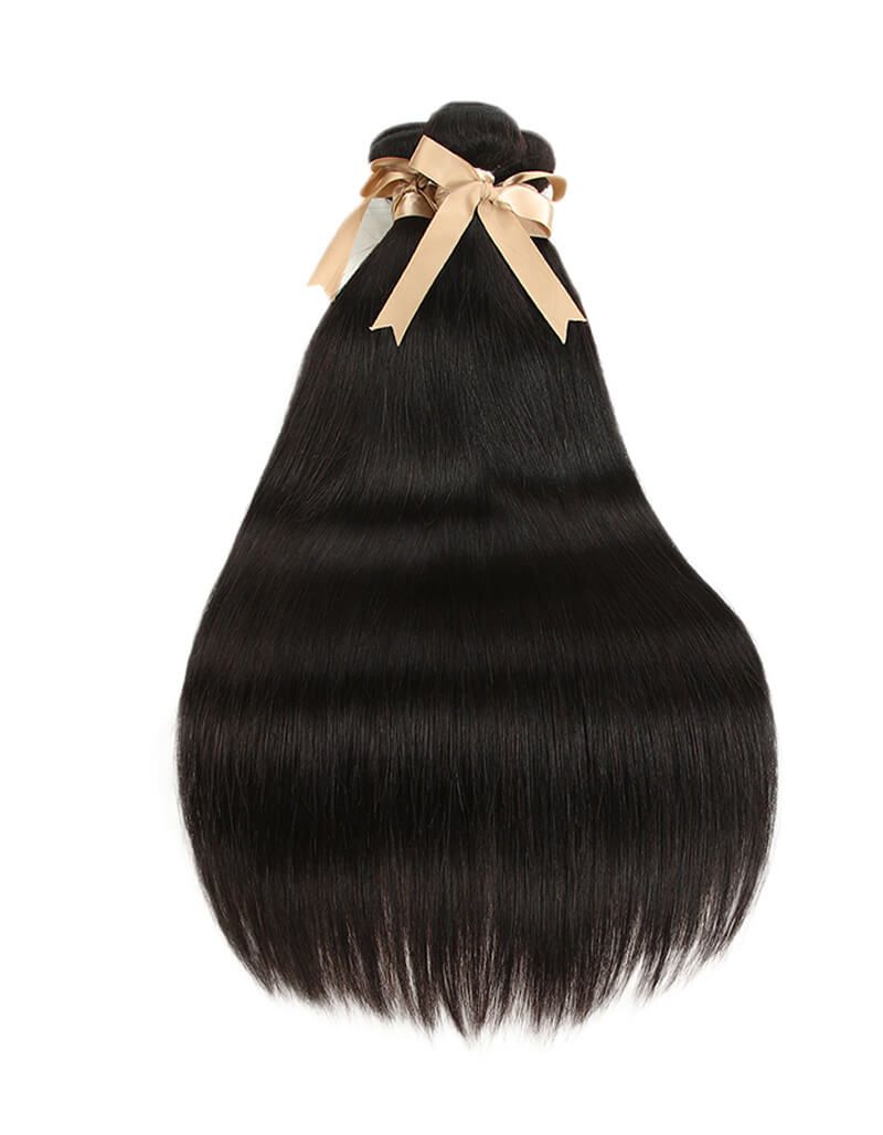 silky straight natural black human hair bundles