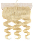 qvr body wave 613 blonde human hair with 13*4 lace frontal closure
