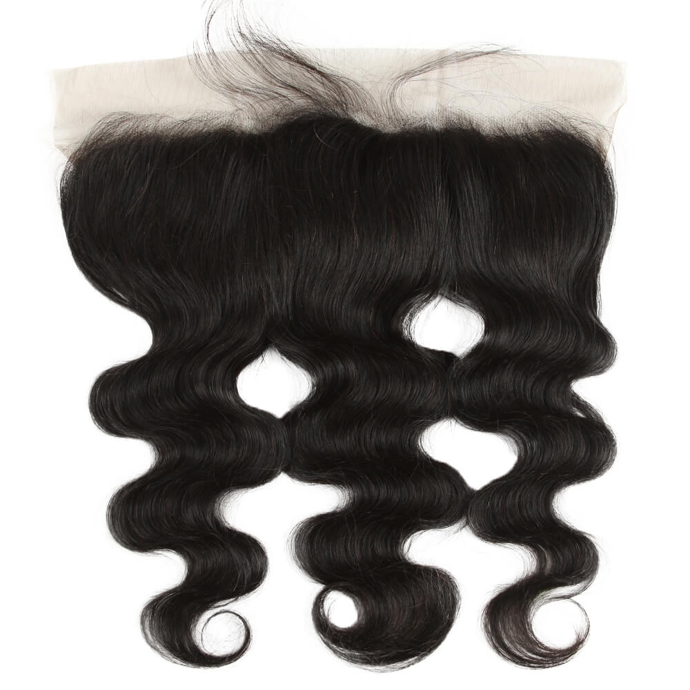 qvr body wave natural black 13*4 lace frontal human hair