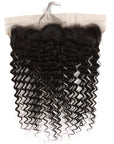 qvr curly natural black virgin human hair with 13*4 lace frontals