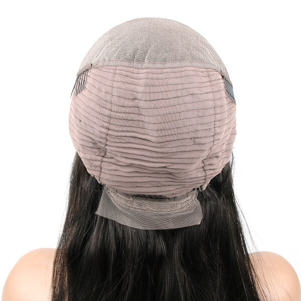 QVR Deep Wave Wig Virgin Human Hair 13x6 Full Lace Frontal HD Transparent Wigs Natural Color