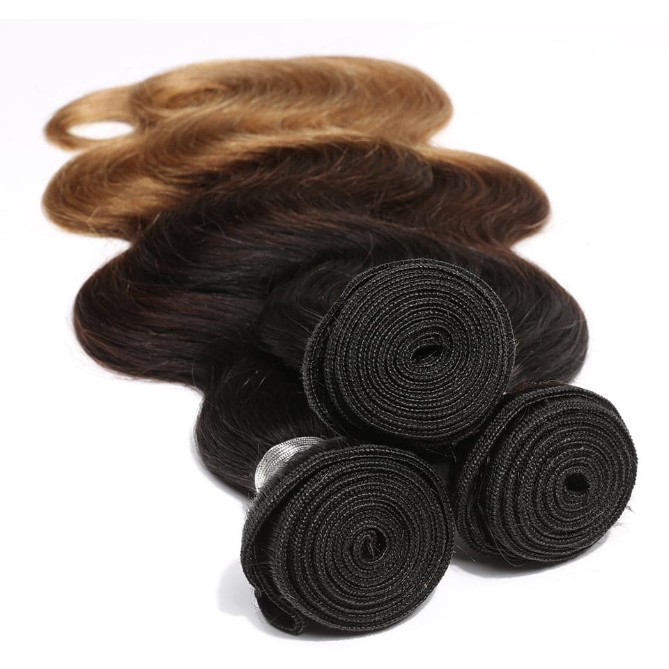 1b/4/27 Body Wave ombred virgin remy human hair bundles