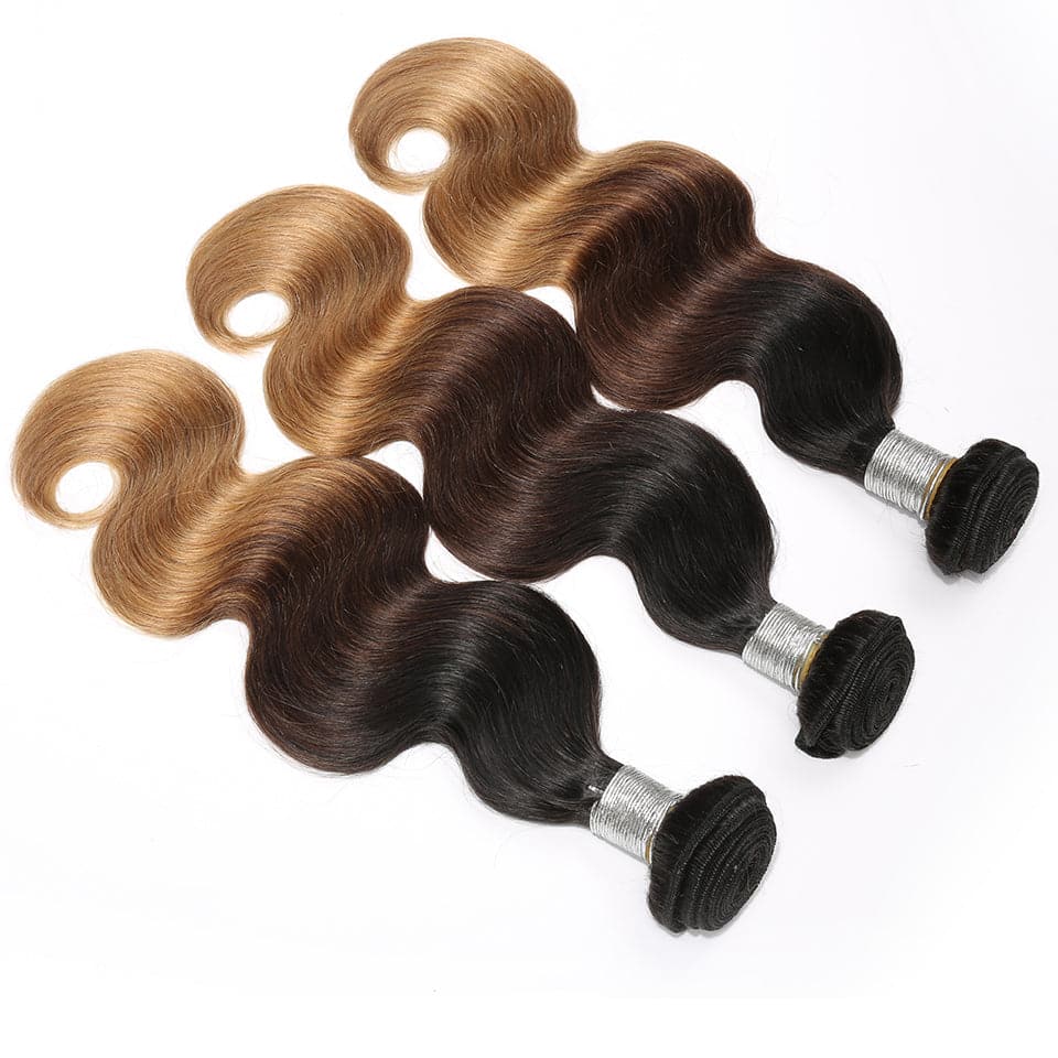 1b/4/27 Body Wave raw human hair bundles 3 bundles