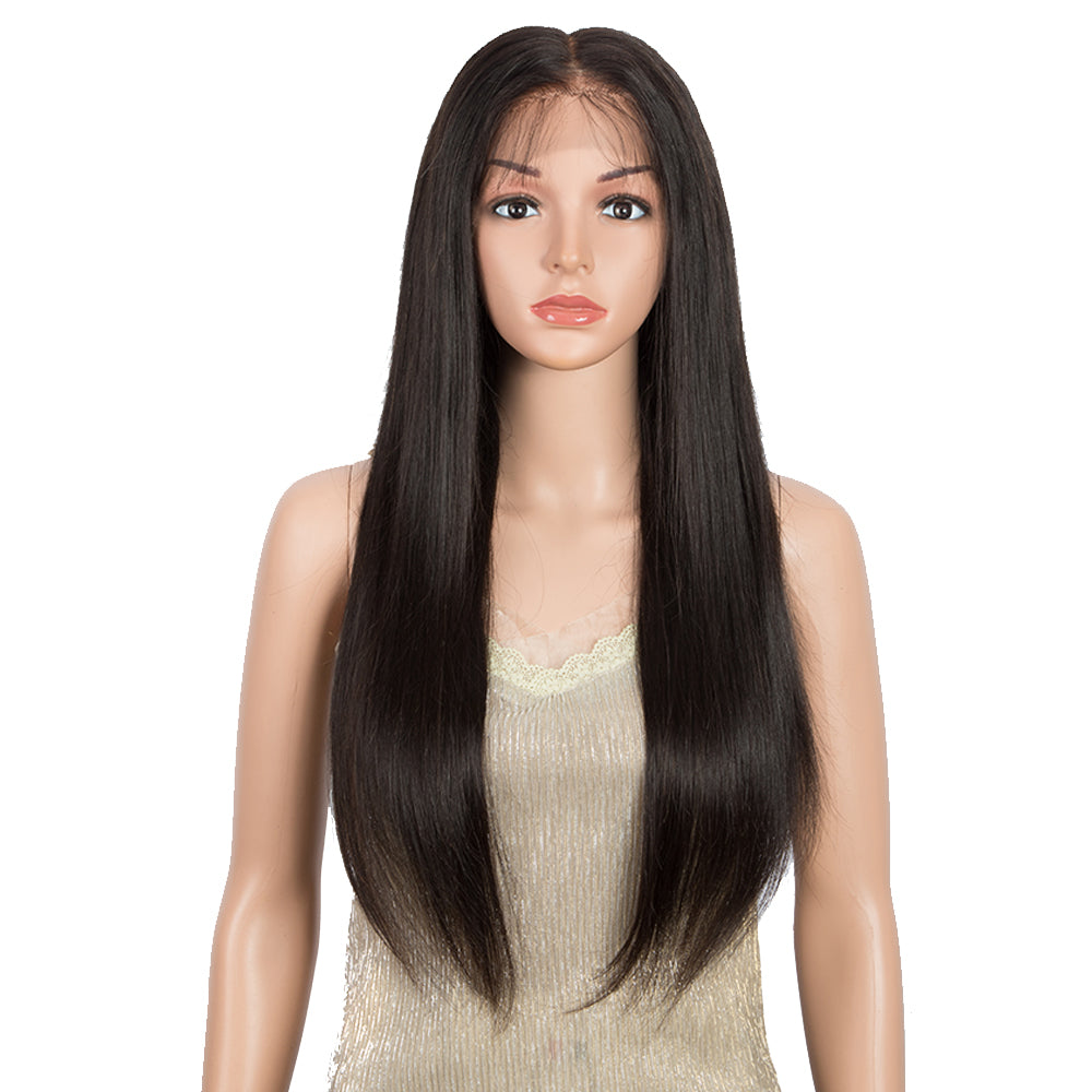 human hair wigs with bleach knots for smooth straight look