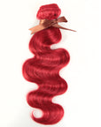  red color wavy virgin hair bundles