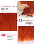 advantages of ginger orange silky straight human hair bundles