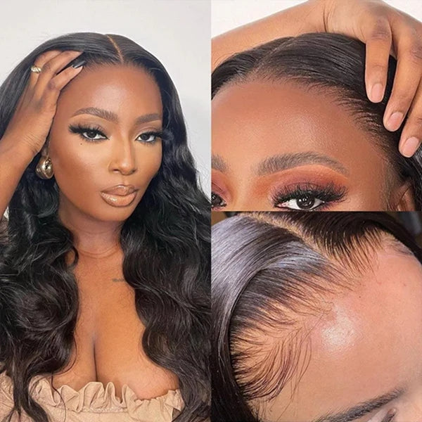 hd lace wigs for black women, body wave with black 5x5 lace closure