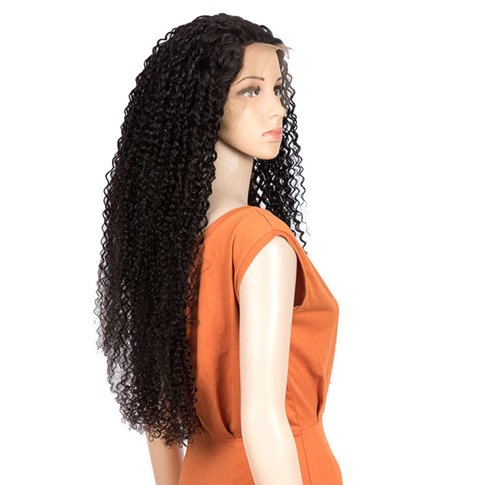 curly wave human hair wigs for black women, qvr brand