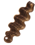 brown highlight body wave human hair bundles