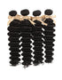 qvr deep wave natural black human hair bundles 4pcs
