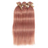 qvr soft pink straight human hair bundles