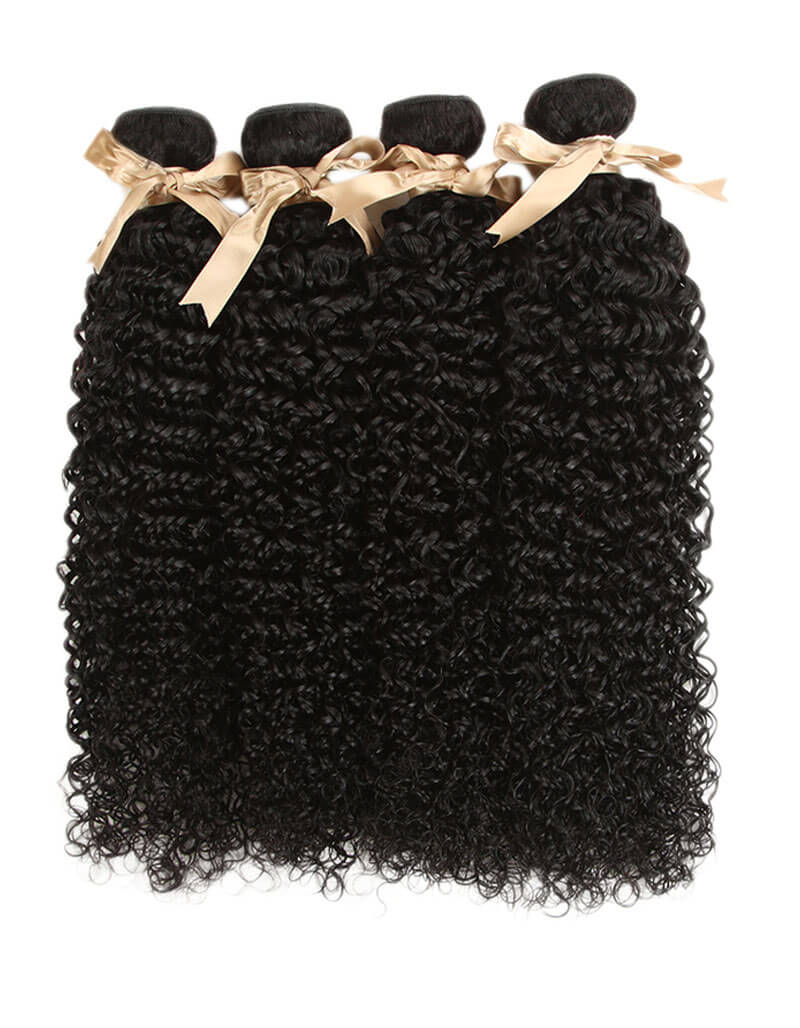 jerry curly human hair bundles 4pcs