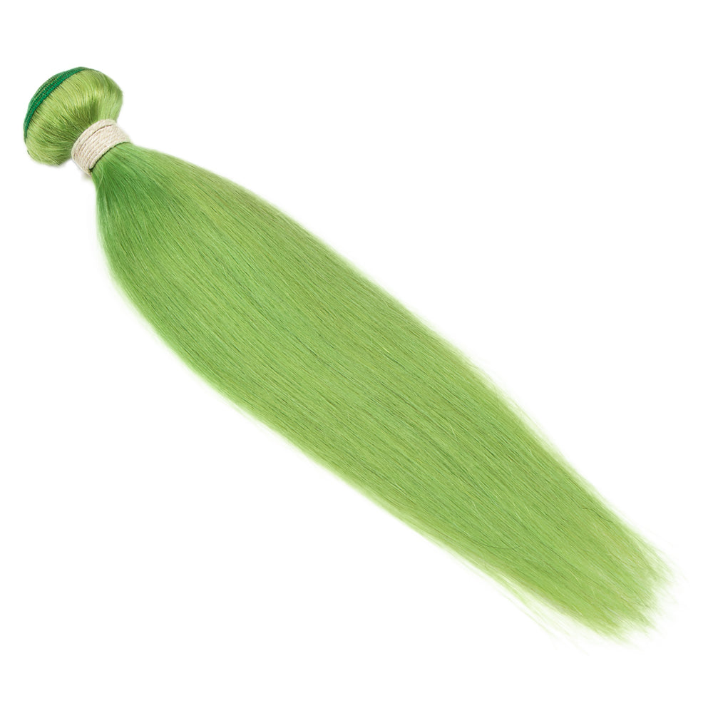 biscay green straight raw hair bundles