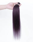 purple straight human hair bundles